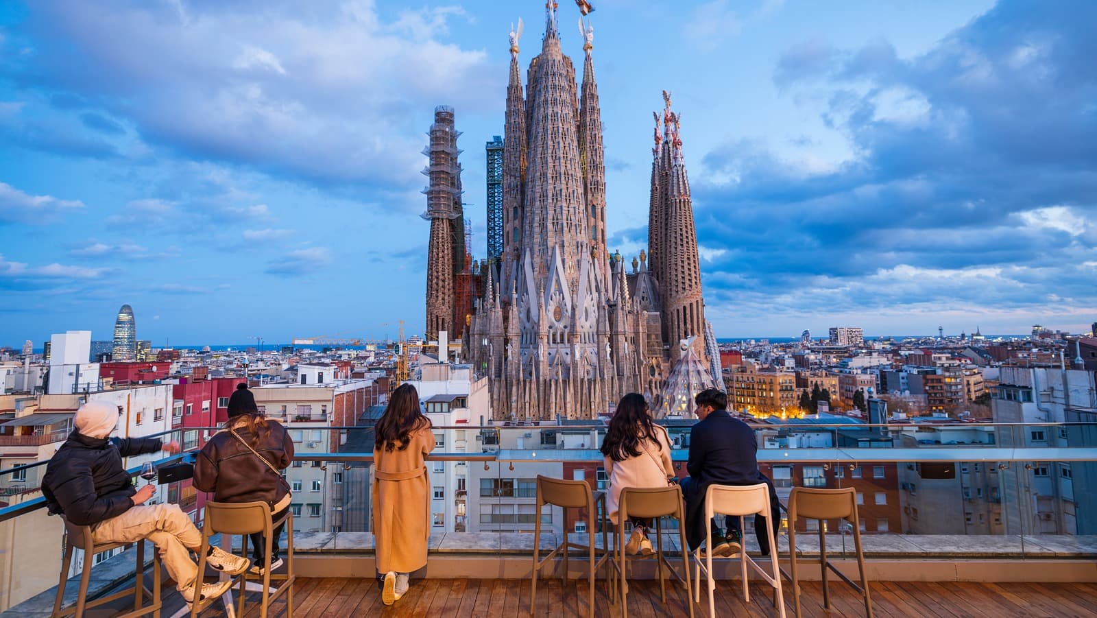 Rooftop Bar Terrassa con vista a la Sagrada Familia